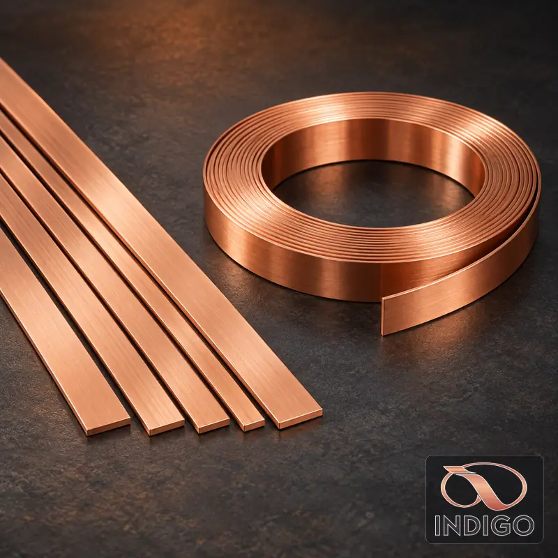 Copper Strips supplied by Indigo Metalloys